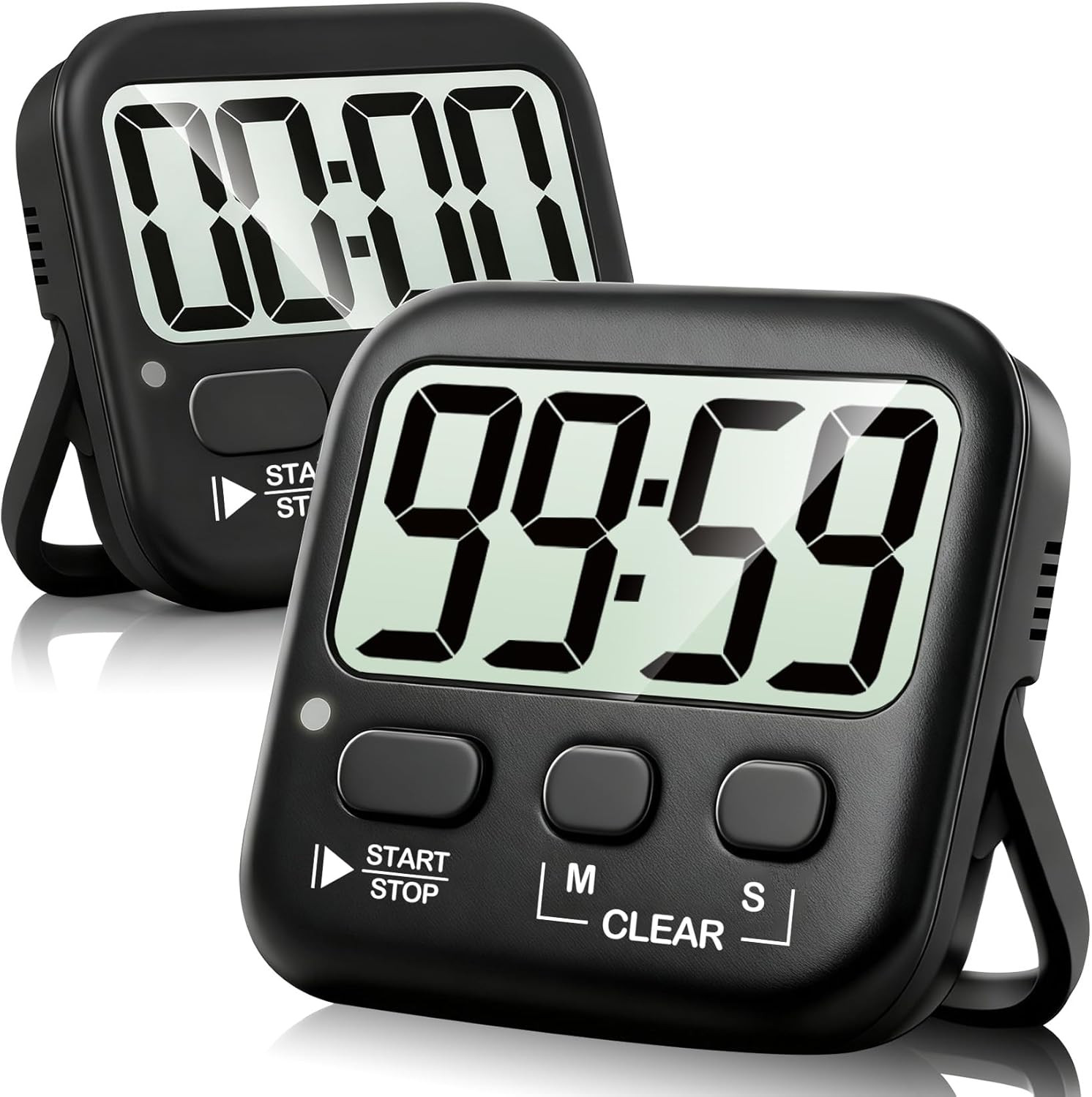 2 Pack Digital Kitchen Timer Magnetic Countdown Cooking Classroom Study Oven