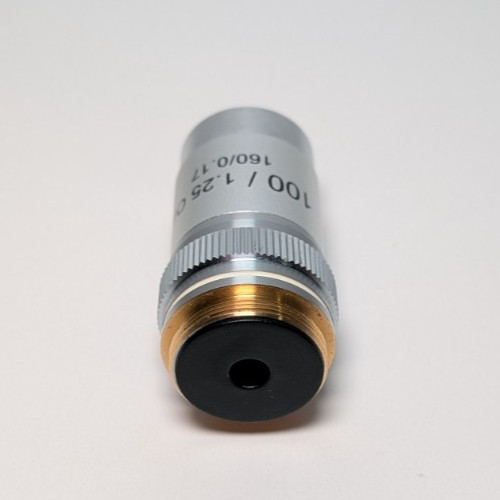 100X Oil Spring‑Loaded 195 Objective Lens RMS 20.2mm for Microscope