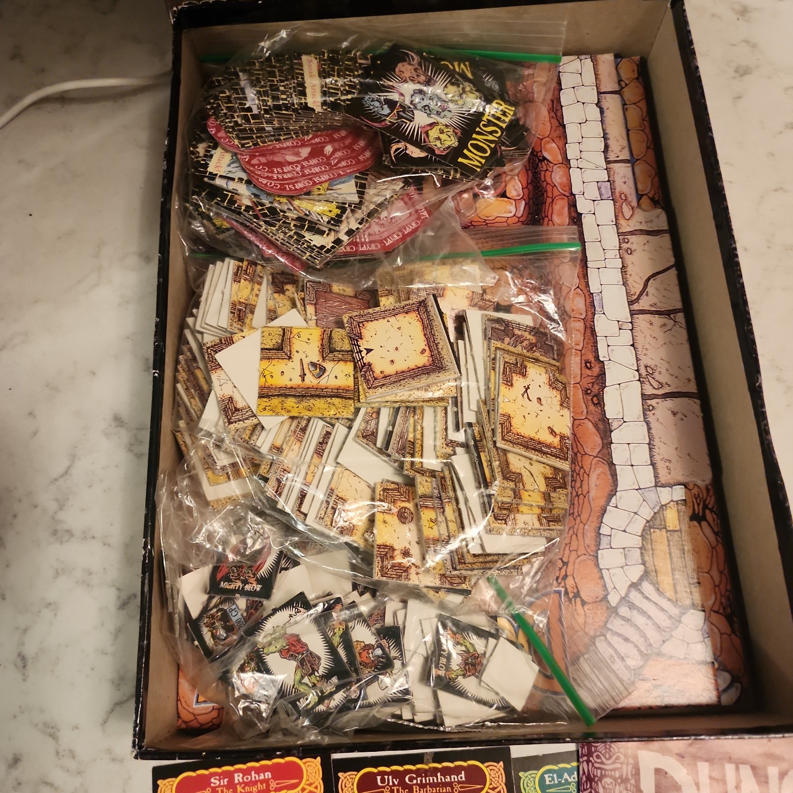 VTG 1987 Games Workshop DUNGEONQUEST Board Game Talisman NEAR COMPLETE - Read
