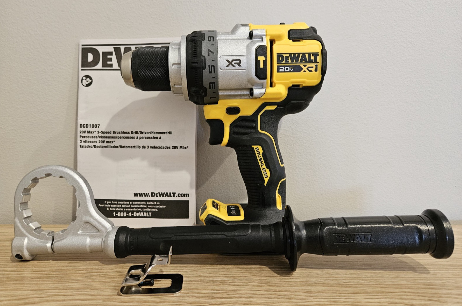 NEW DeWALT DCD1007B 20V MAX XR Brushless 1/2” 3-Speed Hammer Drill (Tool Only)