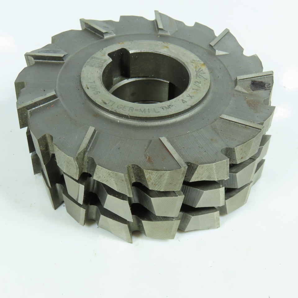 3-3/4"x 1/2"x 1-1/4" Slitting Saw Side Milling Cutter Staggered 24 Tooth Lot/3