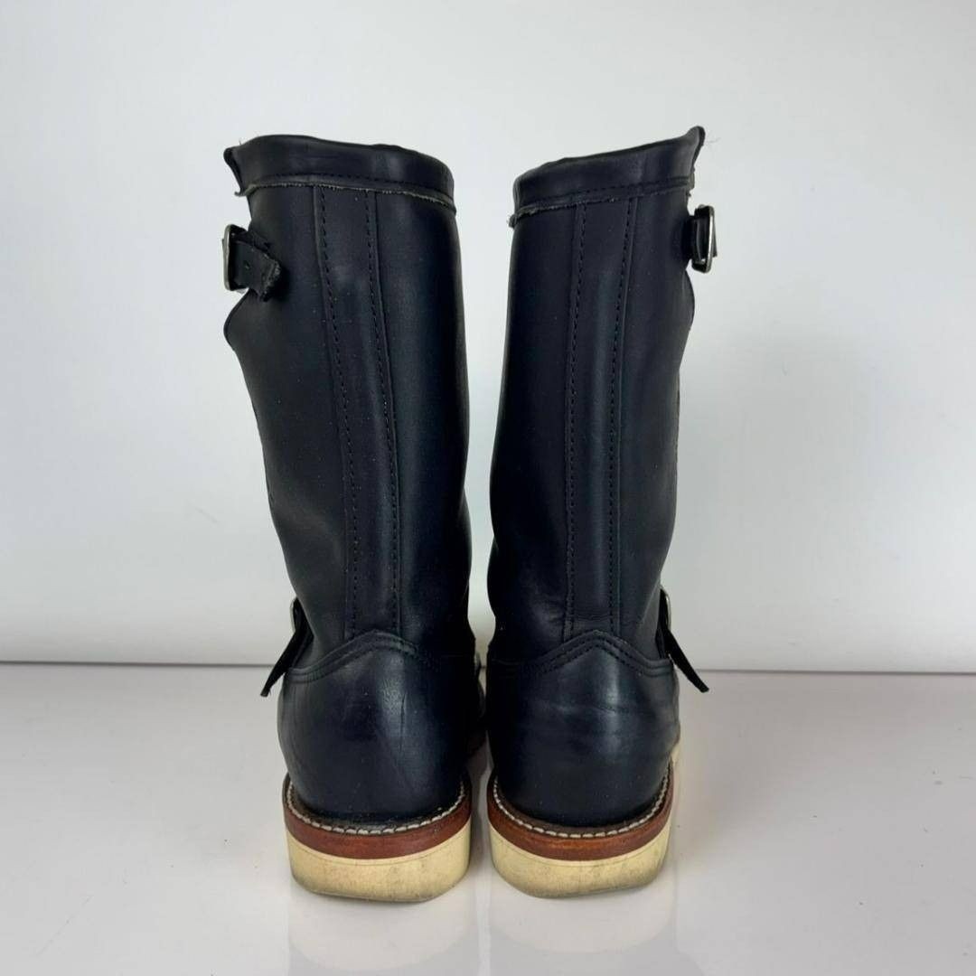 Chippewa Boots 97878 Leather Black Moc Toe Engineer Boots Size 7E