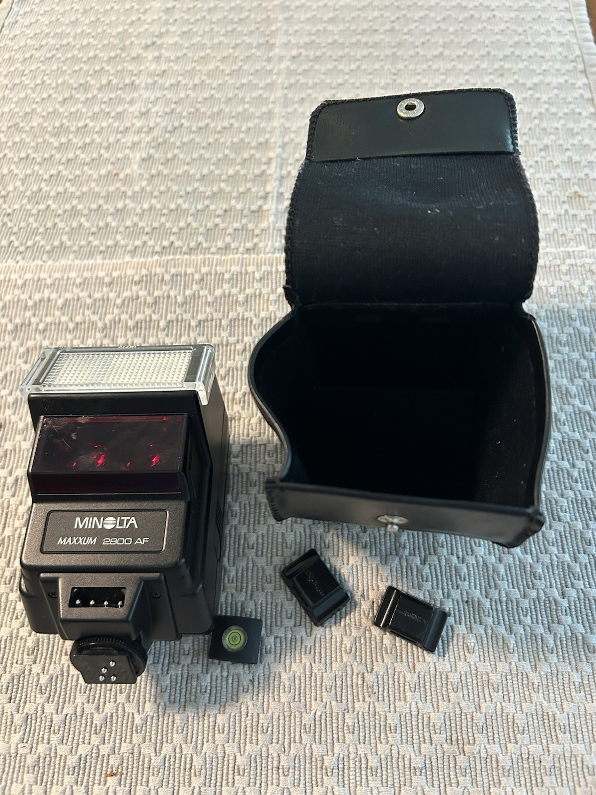 Flash Konica (AR MD ML) Minolta Maxxum 2800AF Shoe Mount Flash  "Tested"