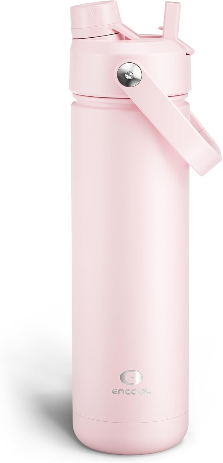 Insulated Water Bottle W/ Straw Stainless Steel Water Bottle Leak-Proof BPA-Free