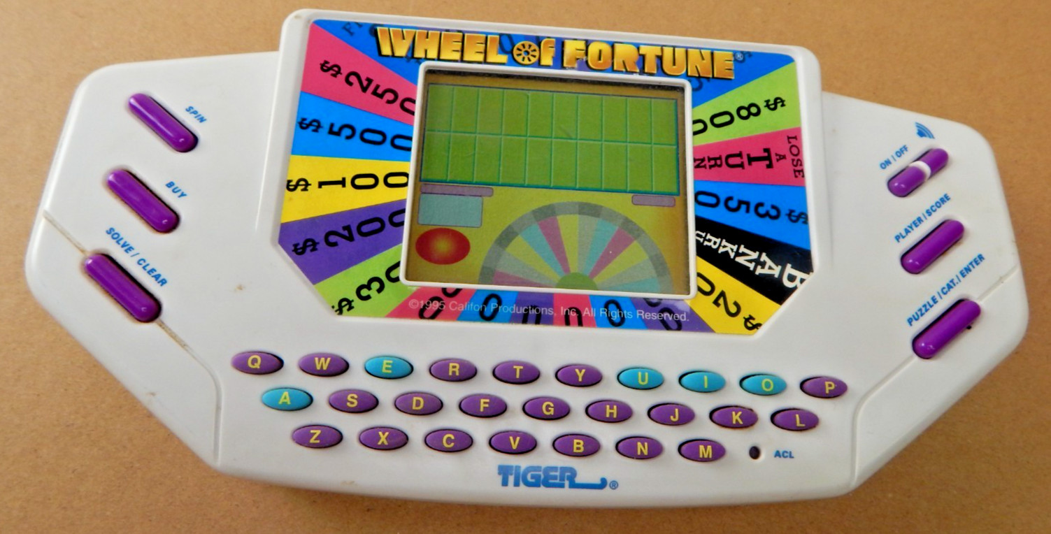 Vintage 1995 Wheel Of Fortune TIGER Electronic Handheld Video Game Cartridge