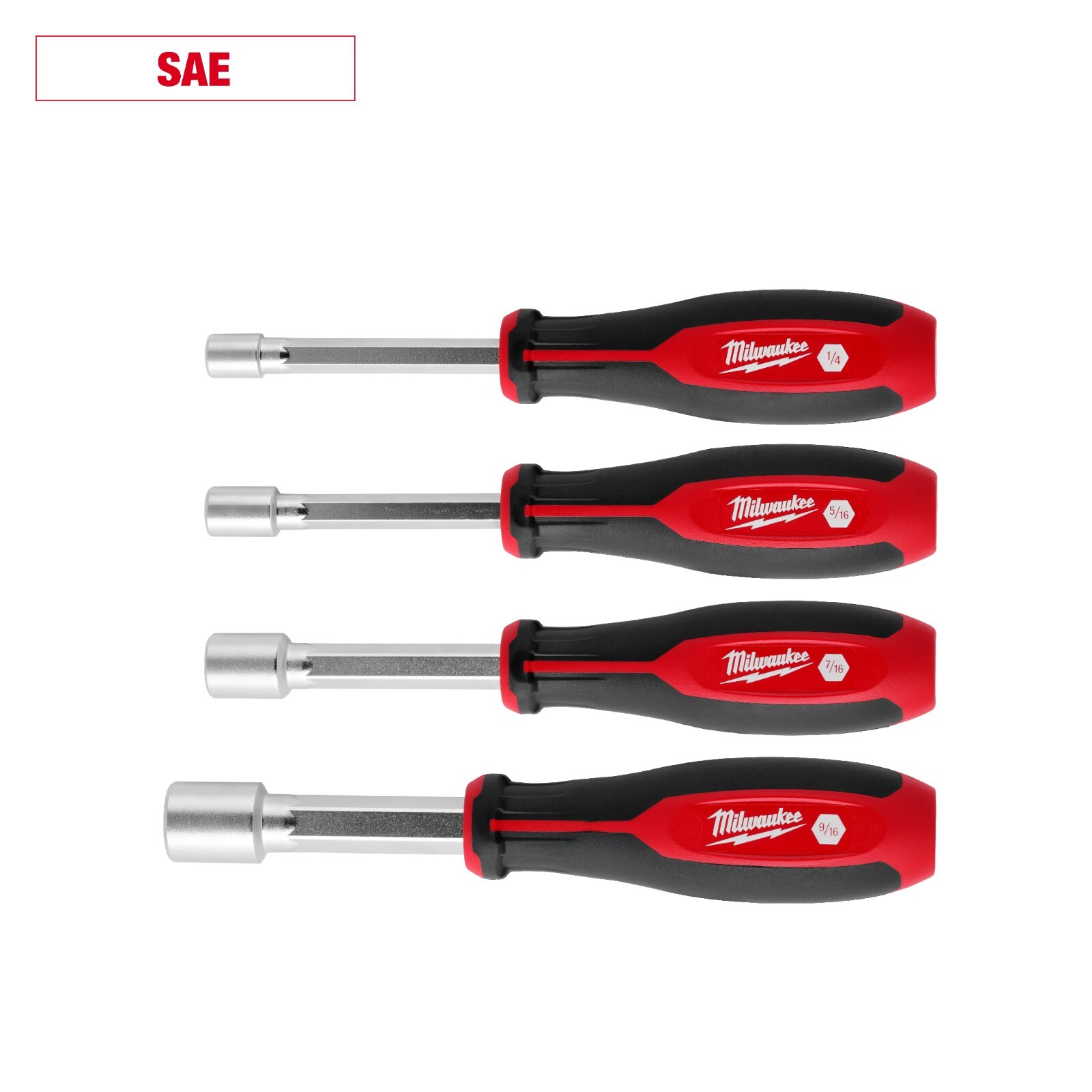 Milwaukee 48-22-2444 SAE HollowCore Nut Driver Set - 4 PC