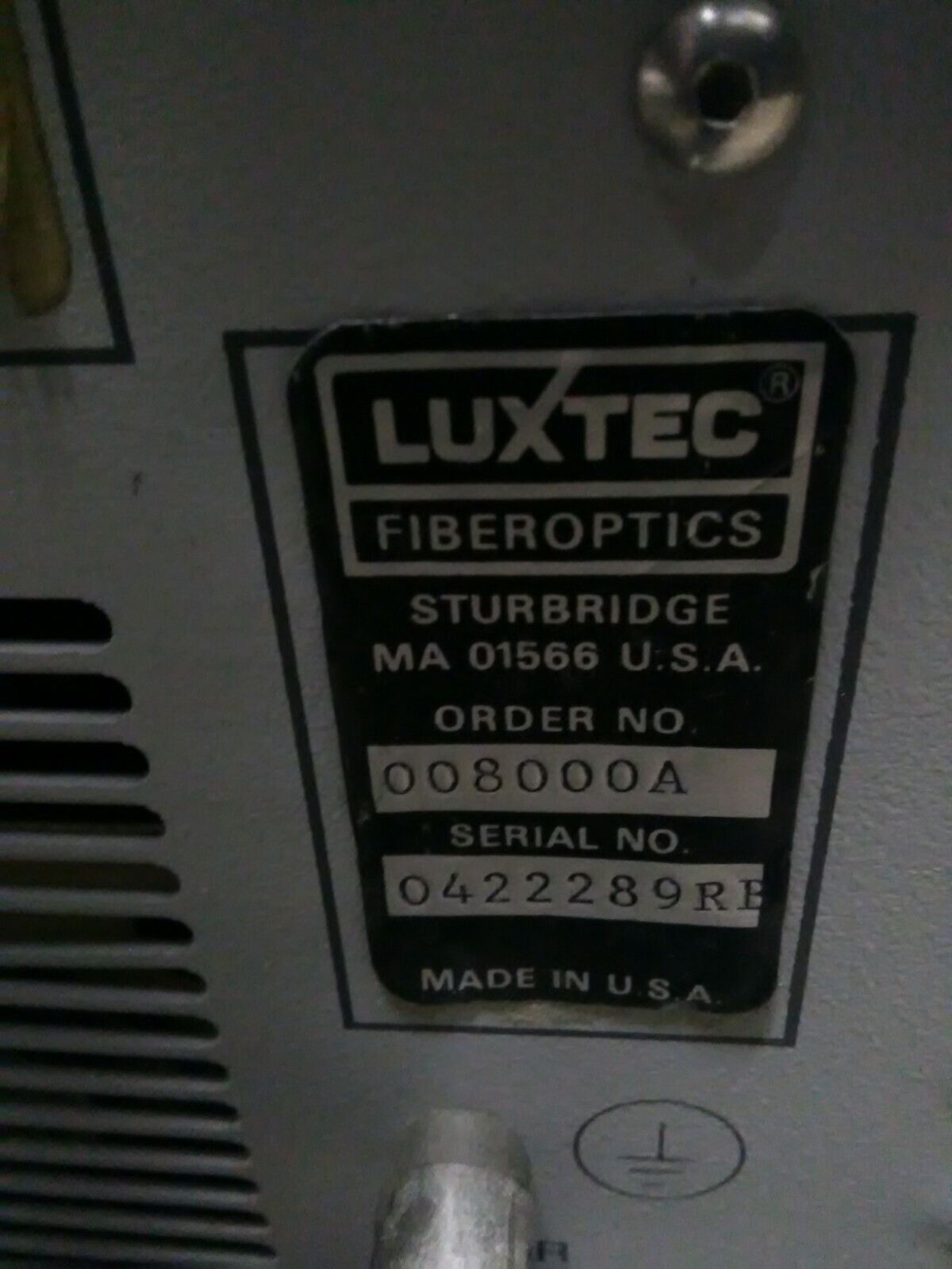 LUXTEC ACO SERIES 8000 FIBEROPTIC LIGHTSOURCE WITH HEADLIGHT (L2)