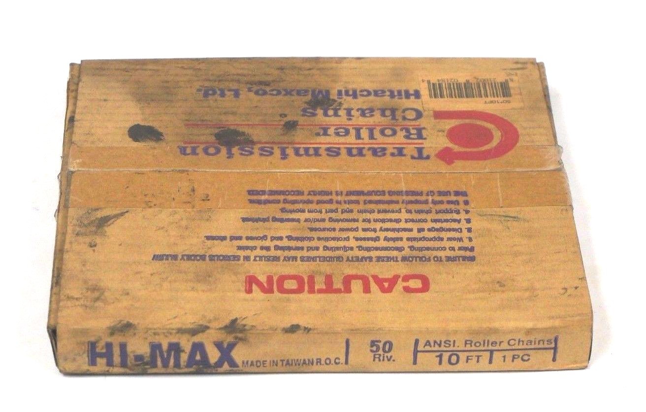 NEW HI-MAX 50 RIV 10FT ROLLER CHAIN