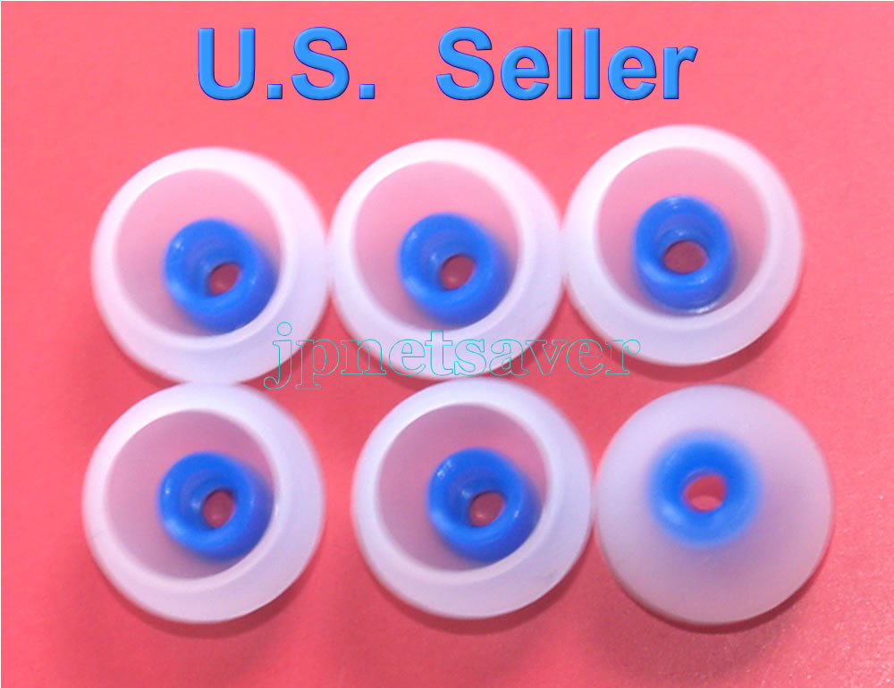 6 APPLE Small Blue-White Replacement Earbuds In-ear Earphones (MA850G/A/B)