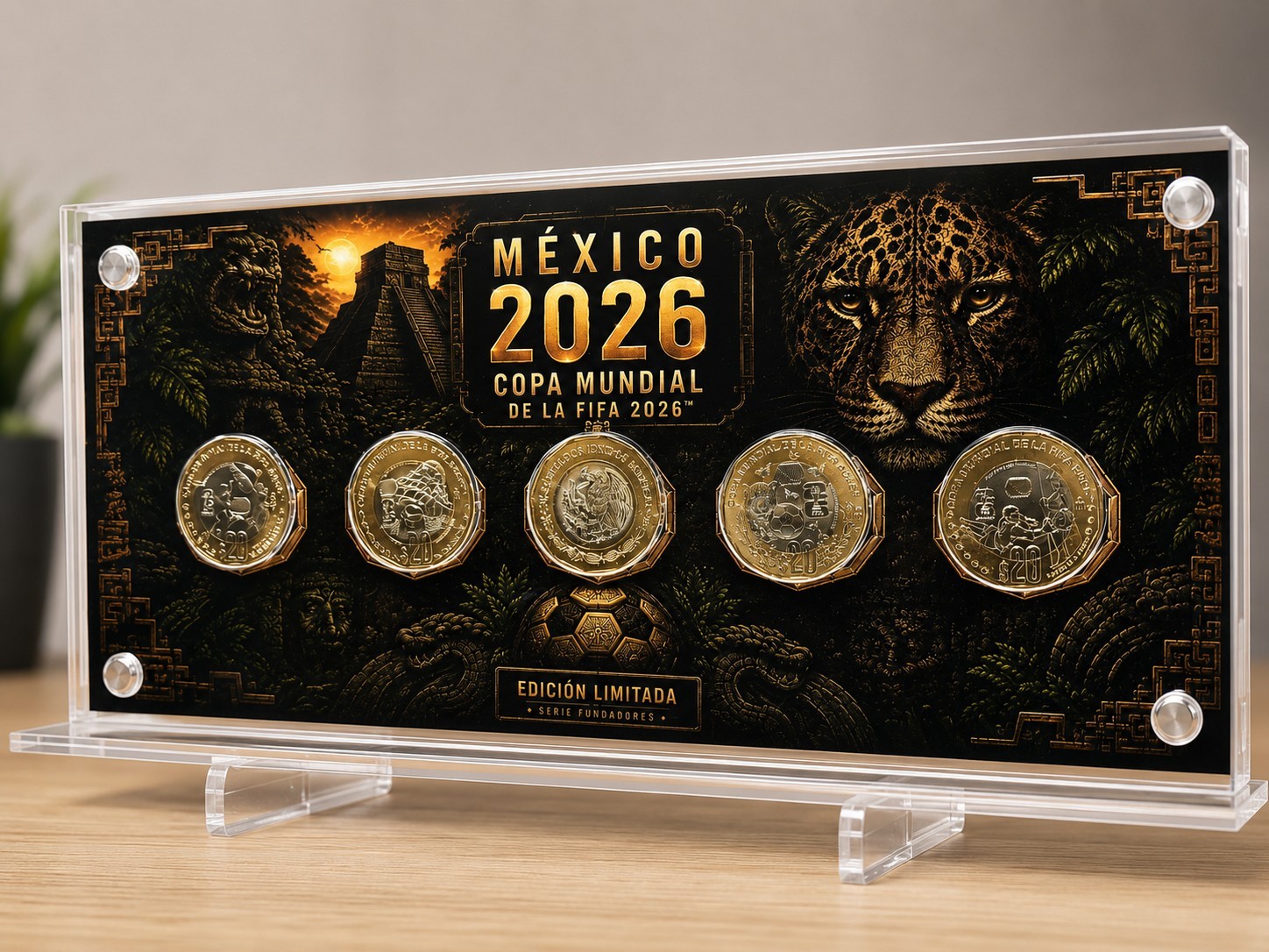 Mexico 2026 $20 Copa Mundial de la FIFA Edición Limitada Bi-Metallic Set