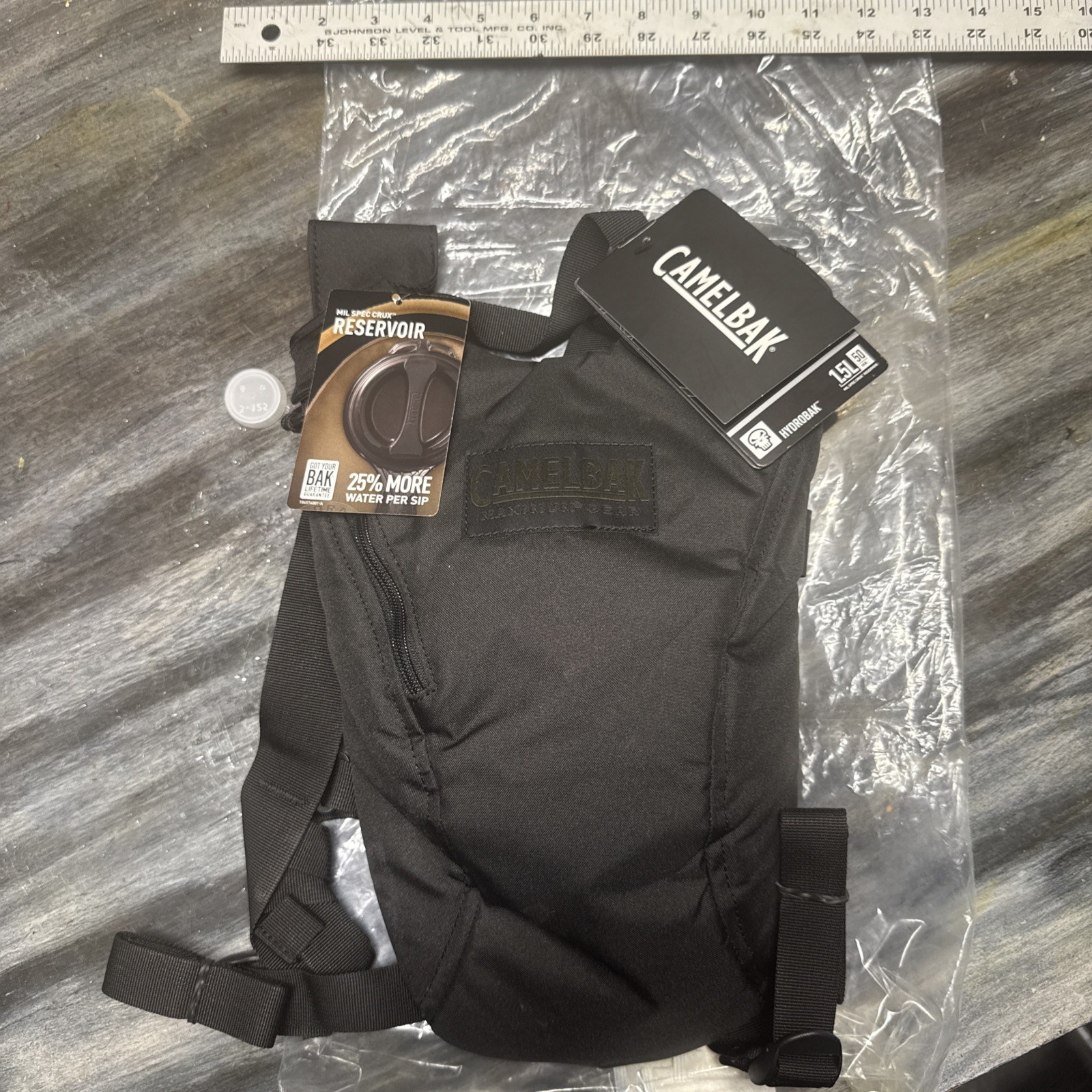 Camelbak 1737001000 HydroBak 50oz Mil Spec Crux Black backpack w/bladder