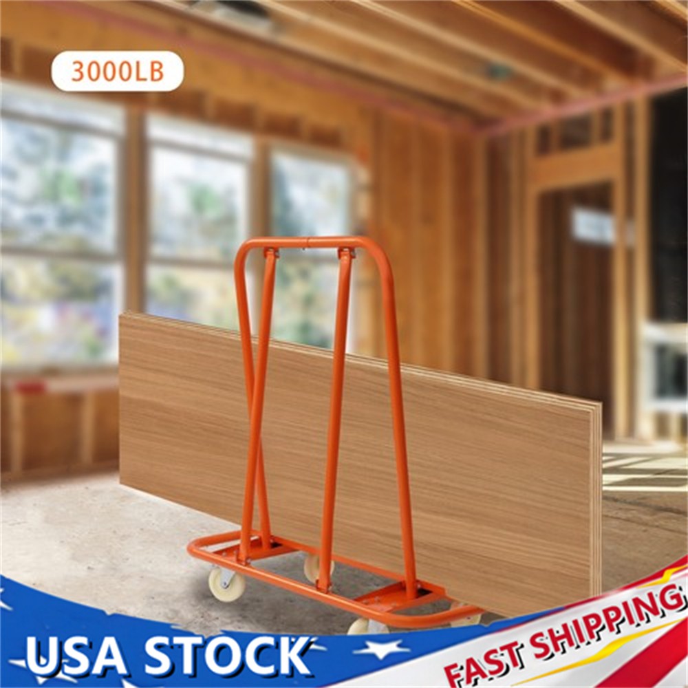 3000 lbs Drywall Sheet Cart - Plywood Panel Dolly Trolley Truck 4 Swivel Wheels