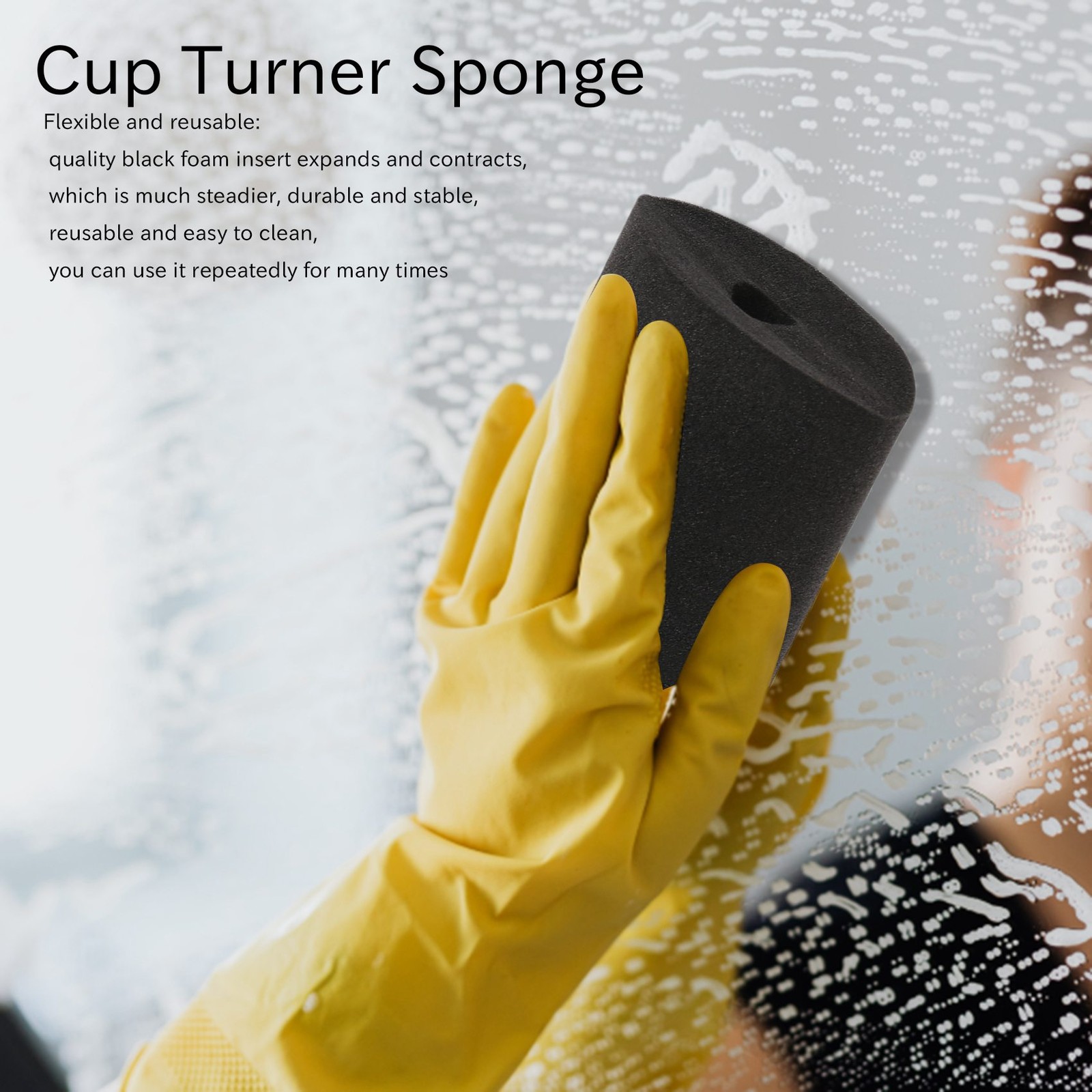 4Pcs Cup Turner Foam Black Cup Turner Foam Cup Tumbler Fixing Turner Foam9160