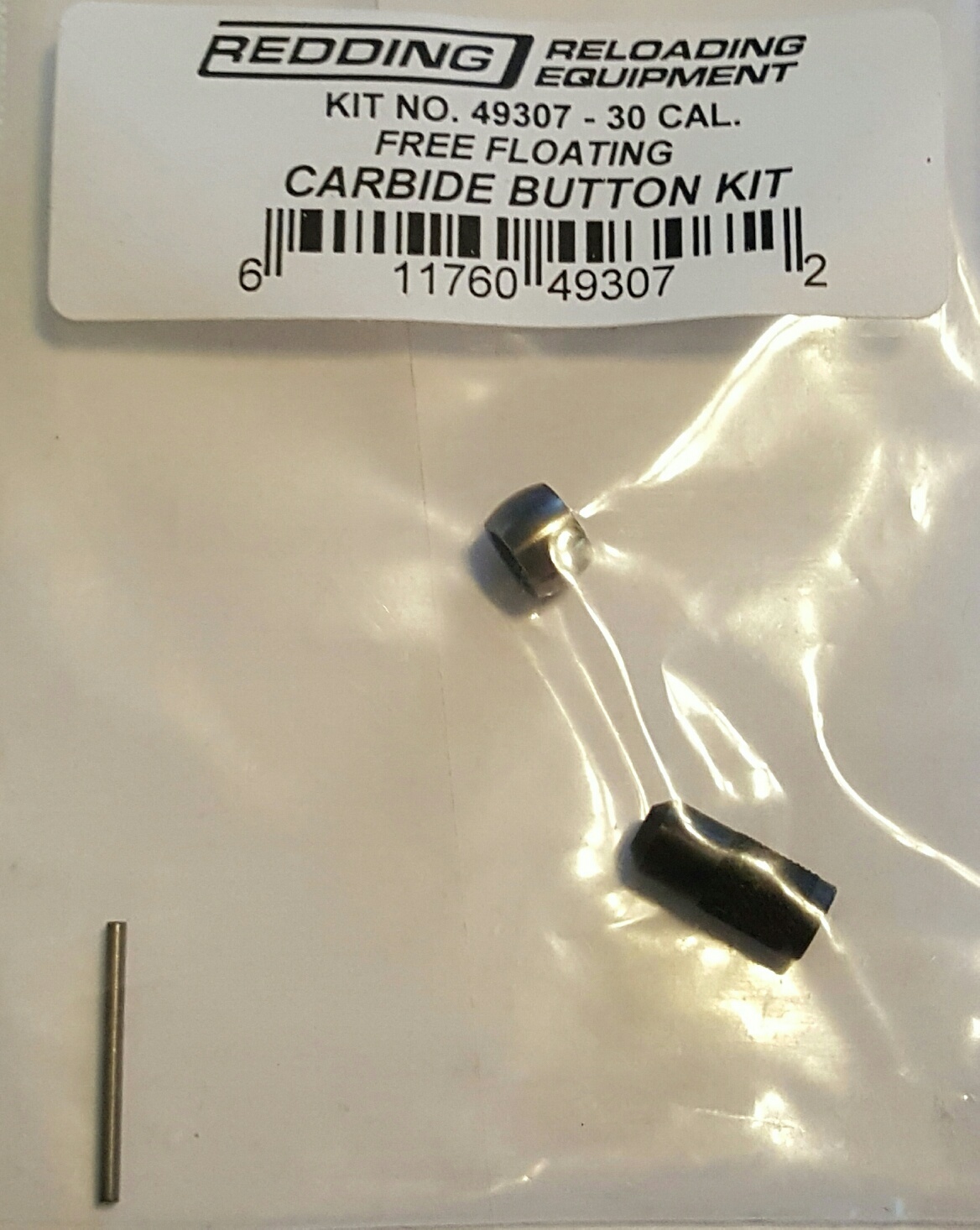 49307 REDDING 30 CAL. 7.62 CARBIDE SIZE BUTTON KIT - BRAND NEW - FREE SHIPPING!