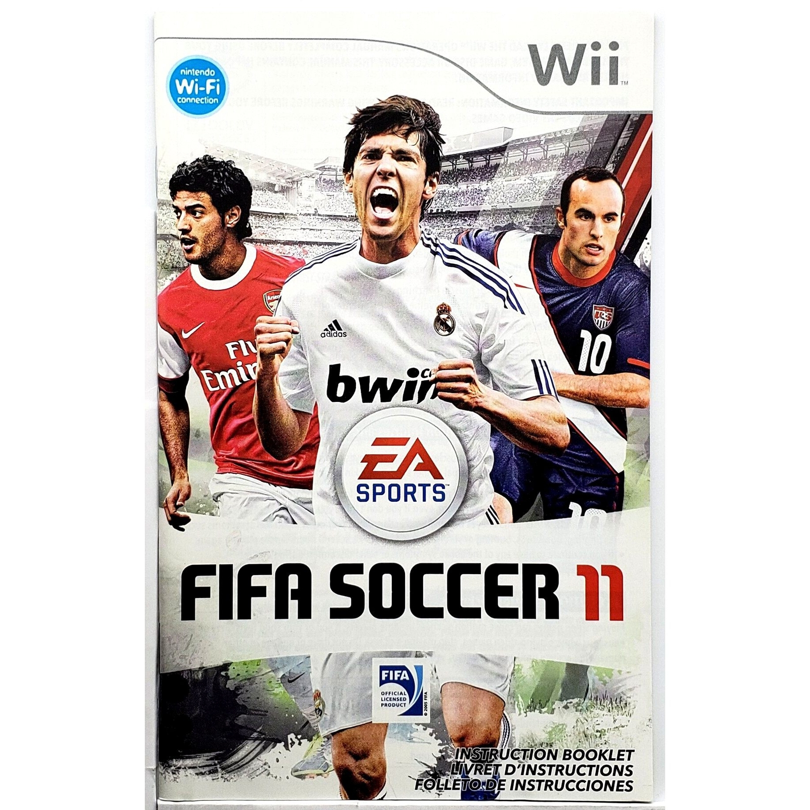 (Manual Only) FIFA Soccer 11 Nintendo Wii Excellent Original Instruction Booklet