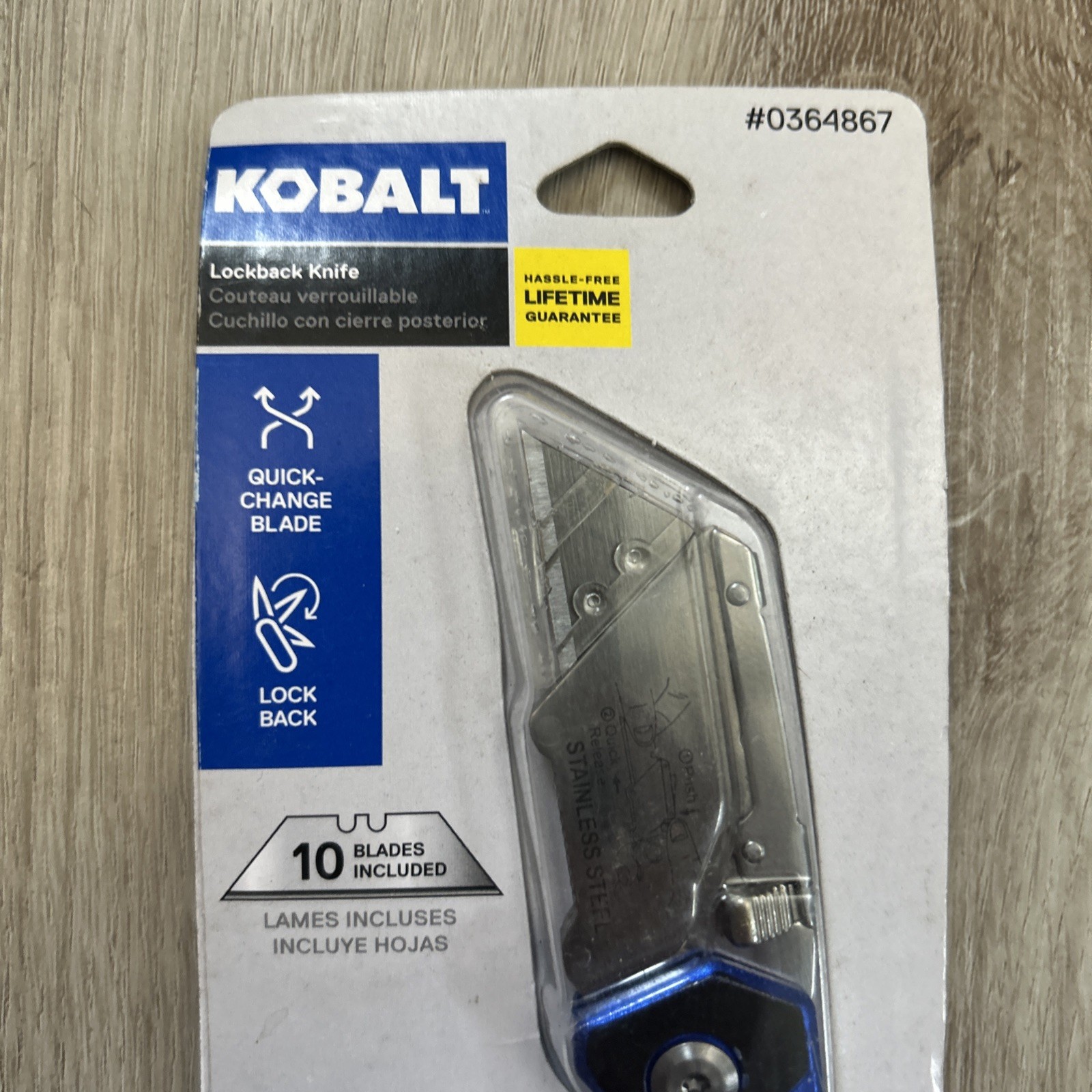 Kobalt Utility Knife 18mm 11-Blade Folding Lockback 55905 With Storage Case NEW