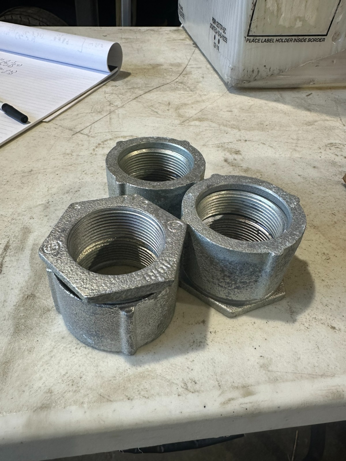 Lot of 3 O-Z/Gedney 3-Piece Conduit Coupling Size: 1 1/2"  W569