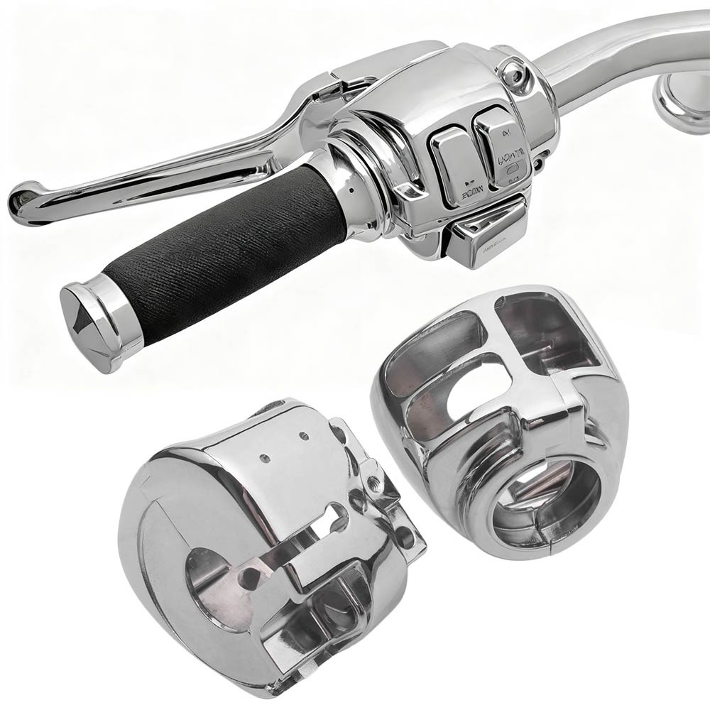 Chrome Hand Control Switch Housing Covers For Harley Street Bob FXDB/I 2012-2017