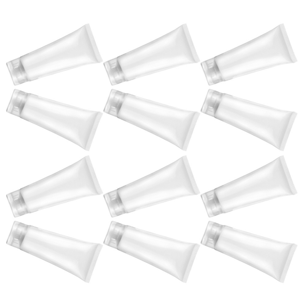30Pcs Refillable Durable Plastic Squeeze Bottles for Travel Lotion Shampoo