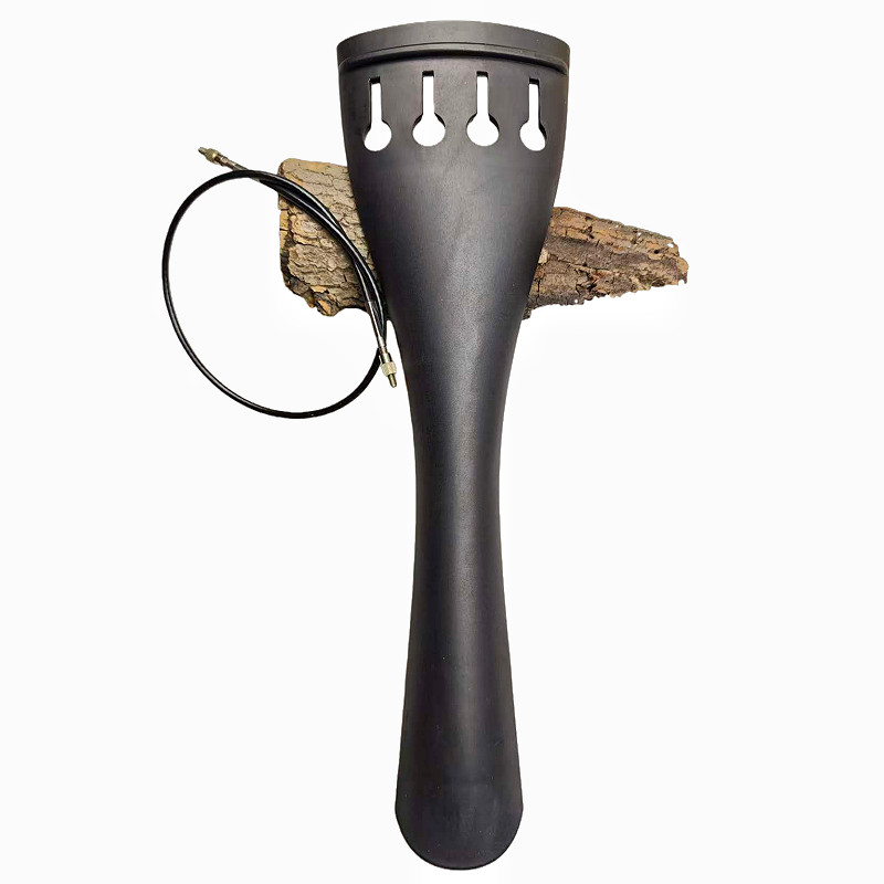Carbon Fiber Double Bass Tailpiece with Gut, 3/4 Upright Bass Tail Piece Parts