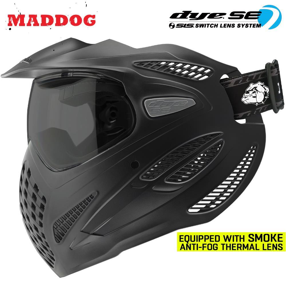 Maddog Dye SE Thermal Anti-Fog Paintball Airsoft Mask Goggle -  Smoke Lens