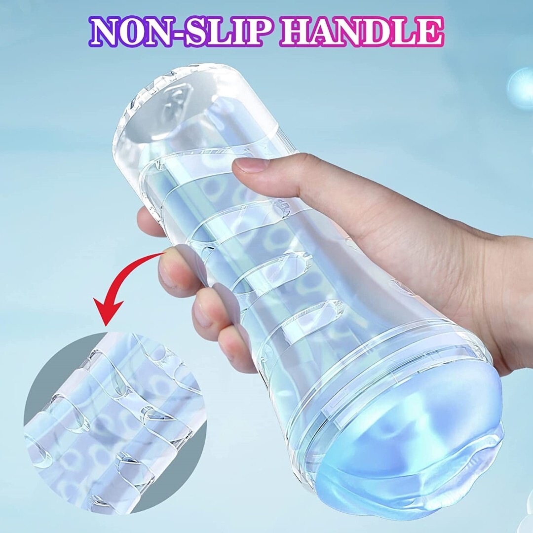 Adorime Male Cup Realistic Textured Handheld Pocket Vagina PussyToy