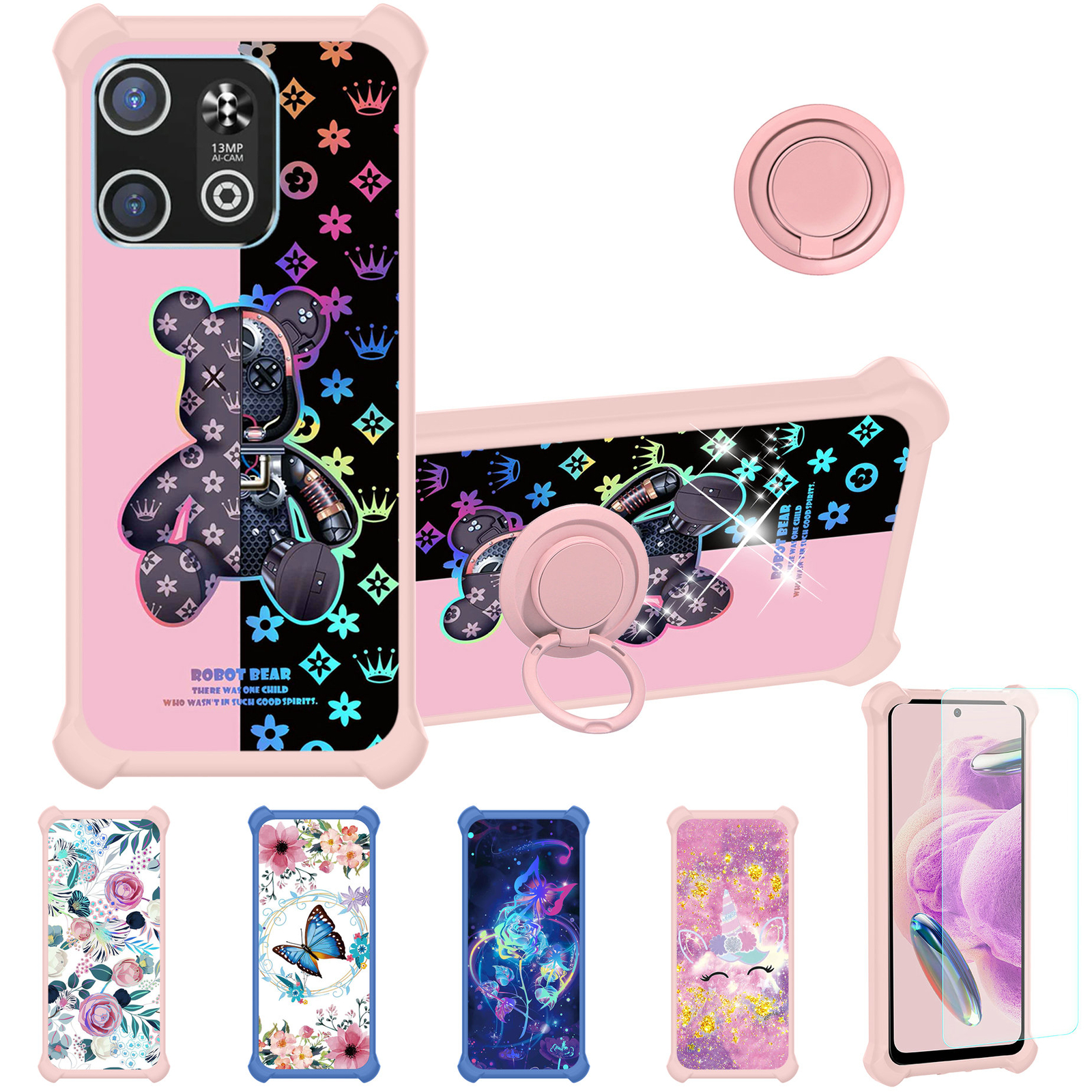for Xgody X60 Plus 6.5 Phone Case Cover Glass Screen Protector T1