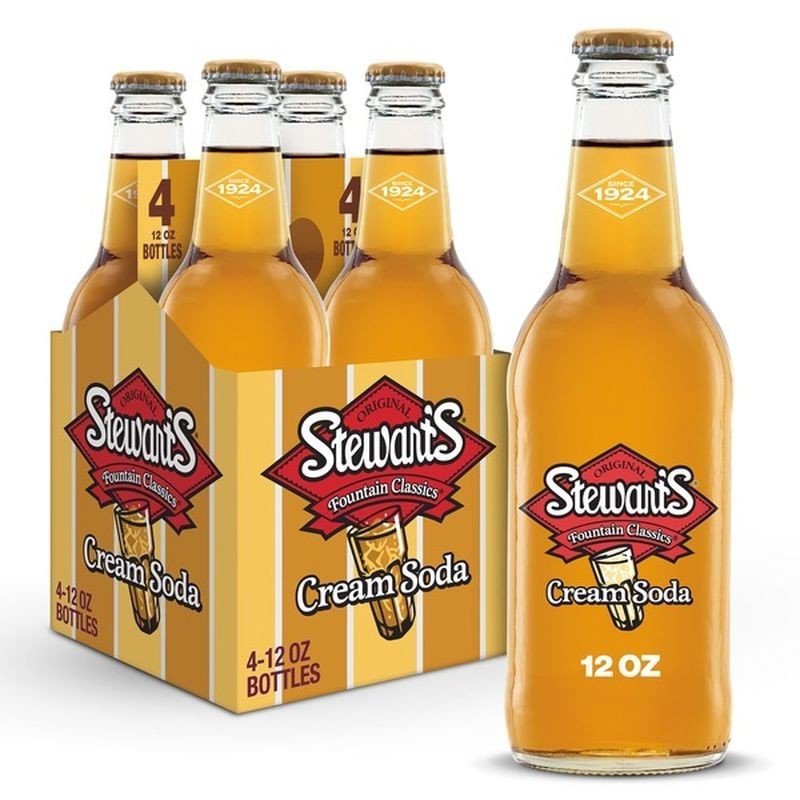 Stewart's Cream Soda 12 Pack Glass Bottles