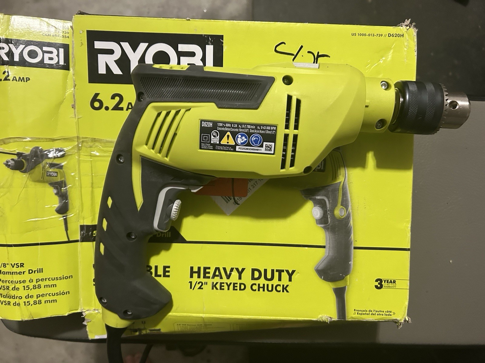 Ryobi 5/8 in. VSR Hammer Drill