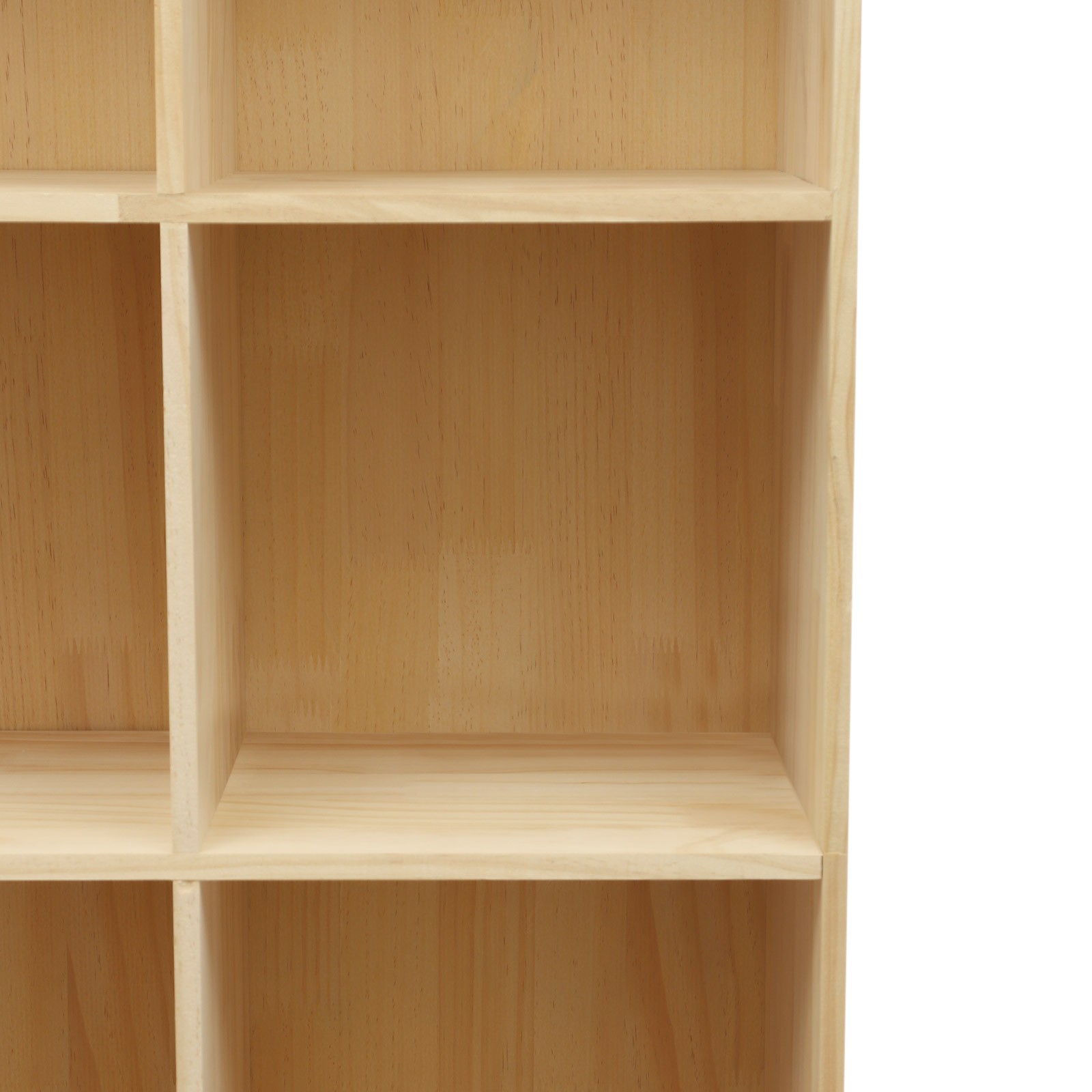 10 Cube Solid Wood Shelves, Wooden Shelf Bookcase, Floor Standing Bookshelf