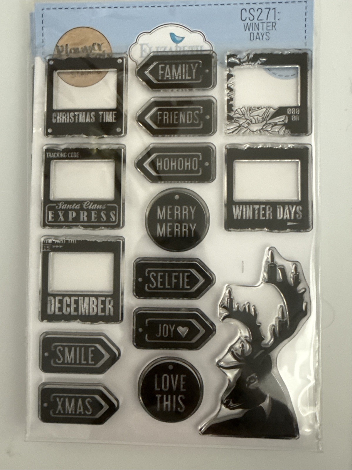 Elizabeth Craft Designs Clear Stamp Set - Winter Days, CS271