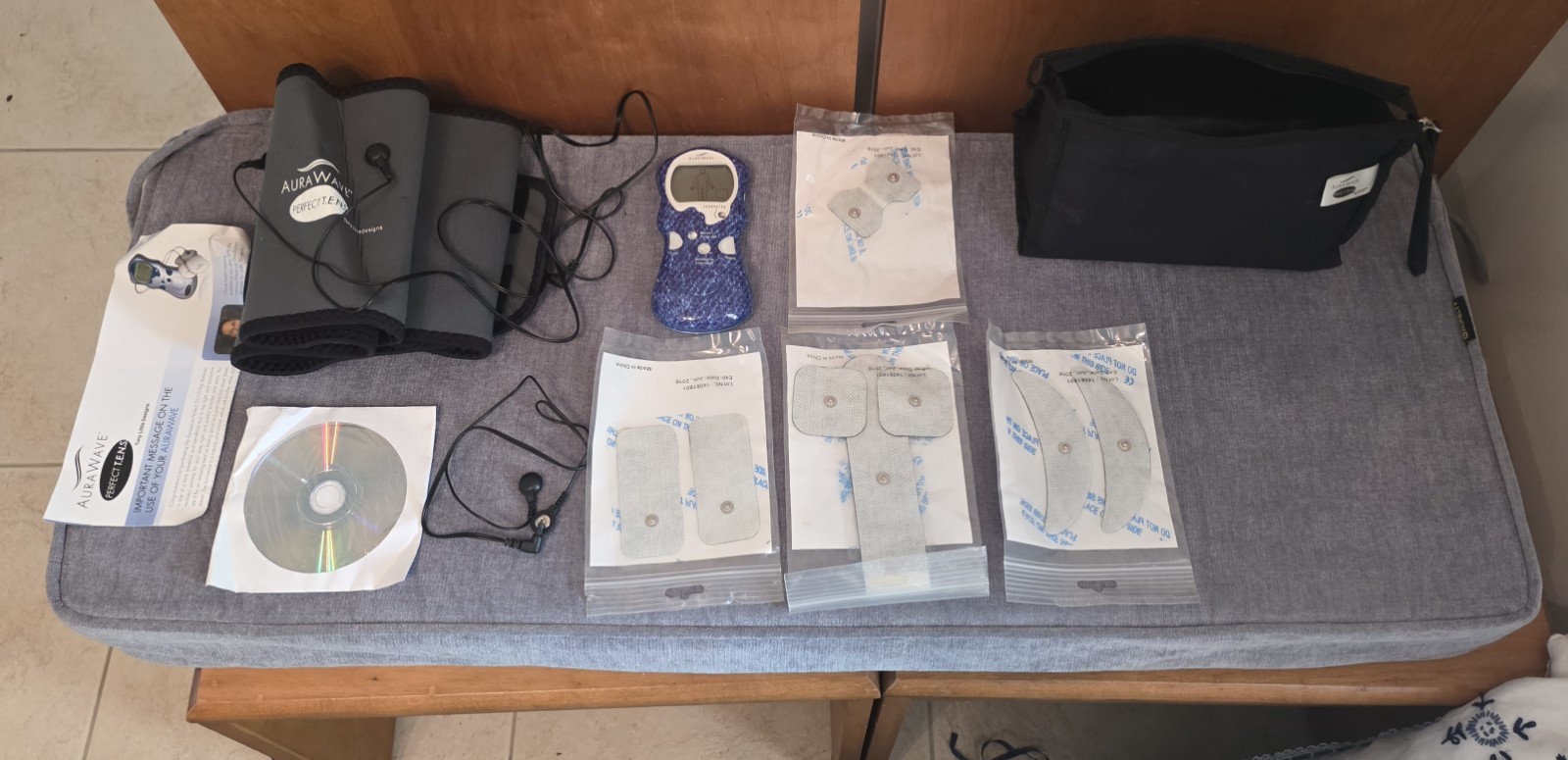 AuraWave  Perfect T.E.N.S - Tony Little Pain Relief Tested With Pads And Wrap
