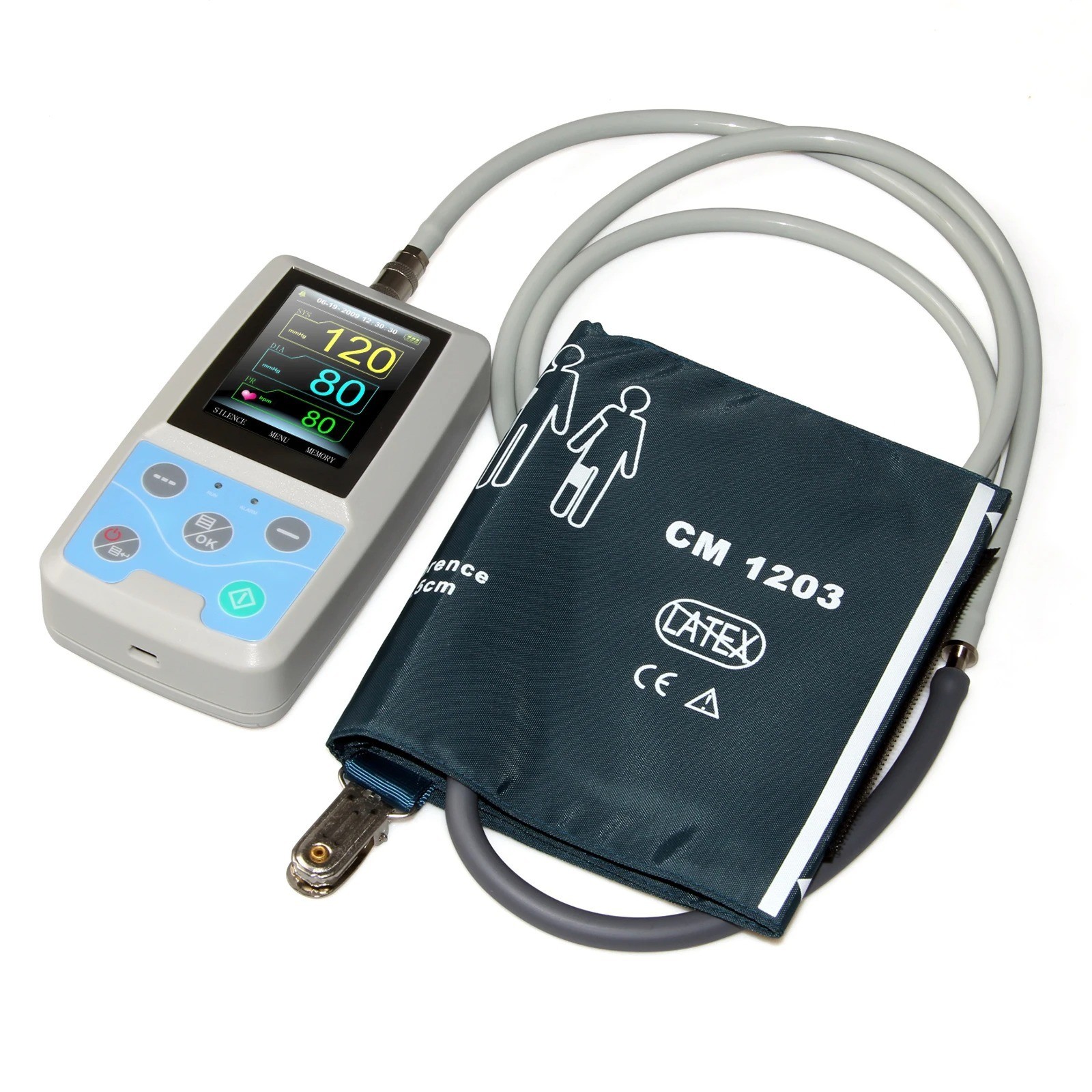 Ambulatory Blood Pressure Holter Monitor PM50 w/SPO2 |24hr NIBP+Oxygen Tracking
