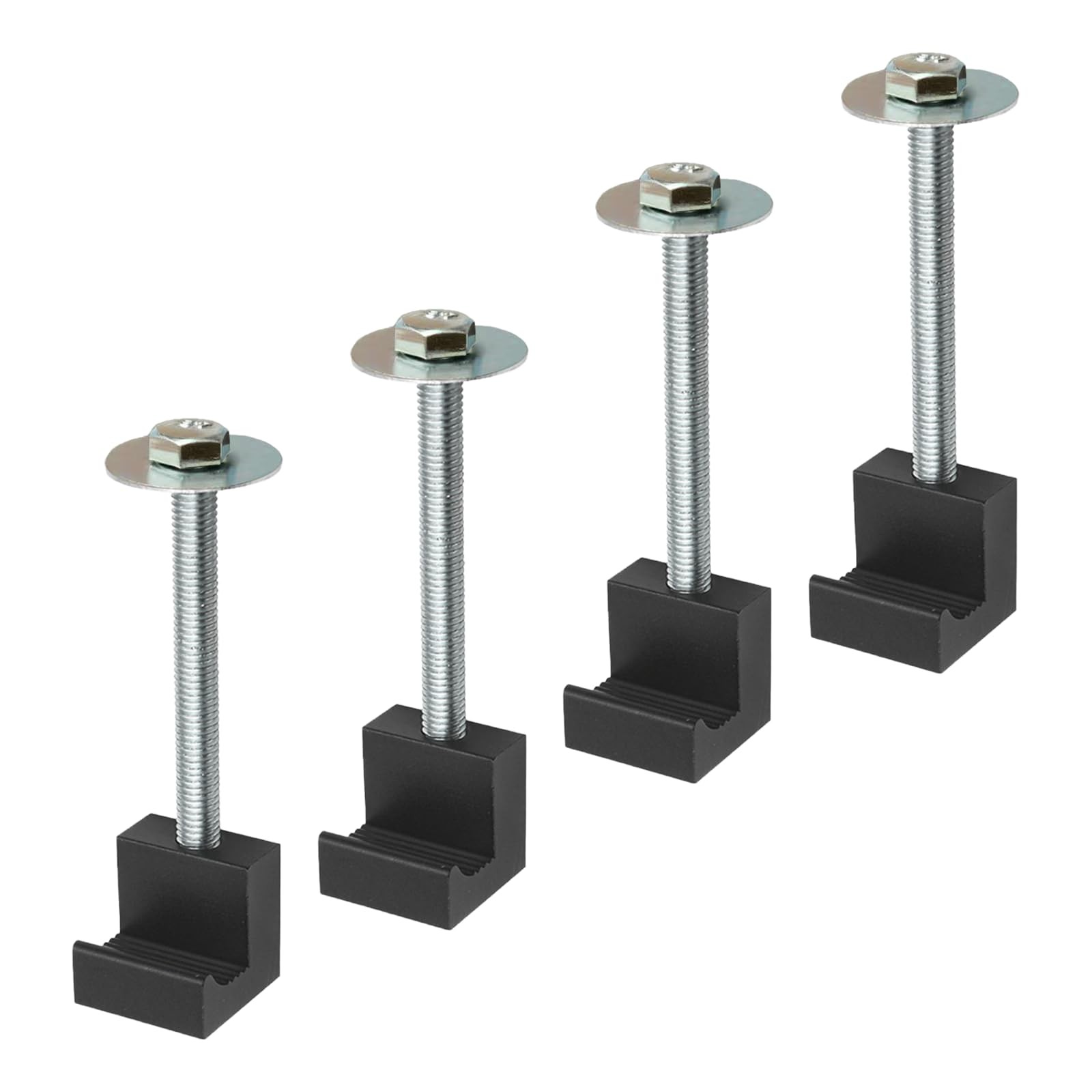 4Pcs Truck Tool Box Mounting Kit - Upgraded J Hook Crossover Black