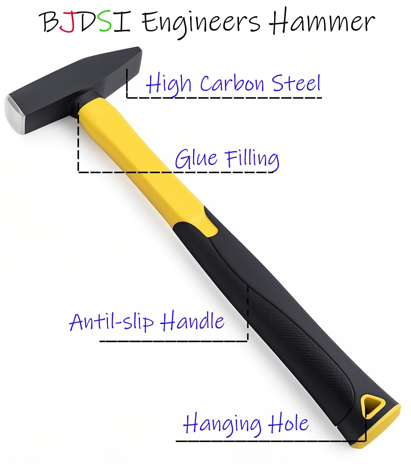 17 Oz Blacksmith Hammerantishakingantirustshockproof Plastic Handle.