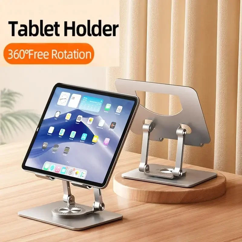 360° Rotatable Tablet Stand Foldable Adjustable Desktop Holder iPad Laptop