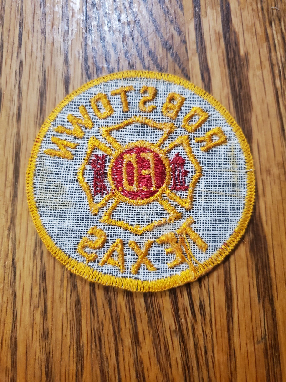 Vintage Robstown Fire Department patch from Texas