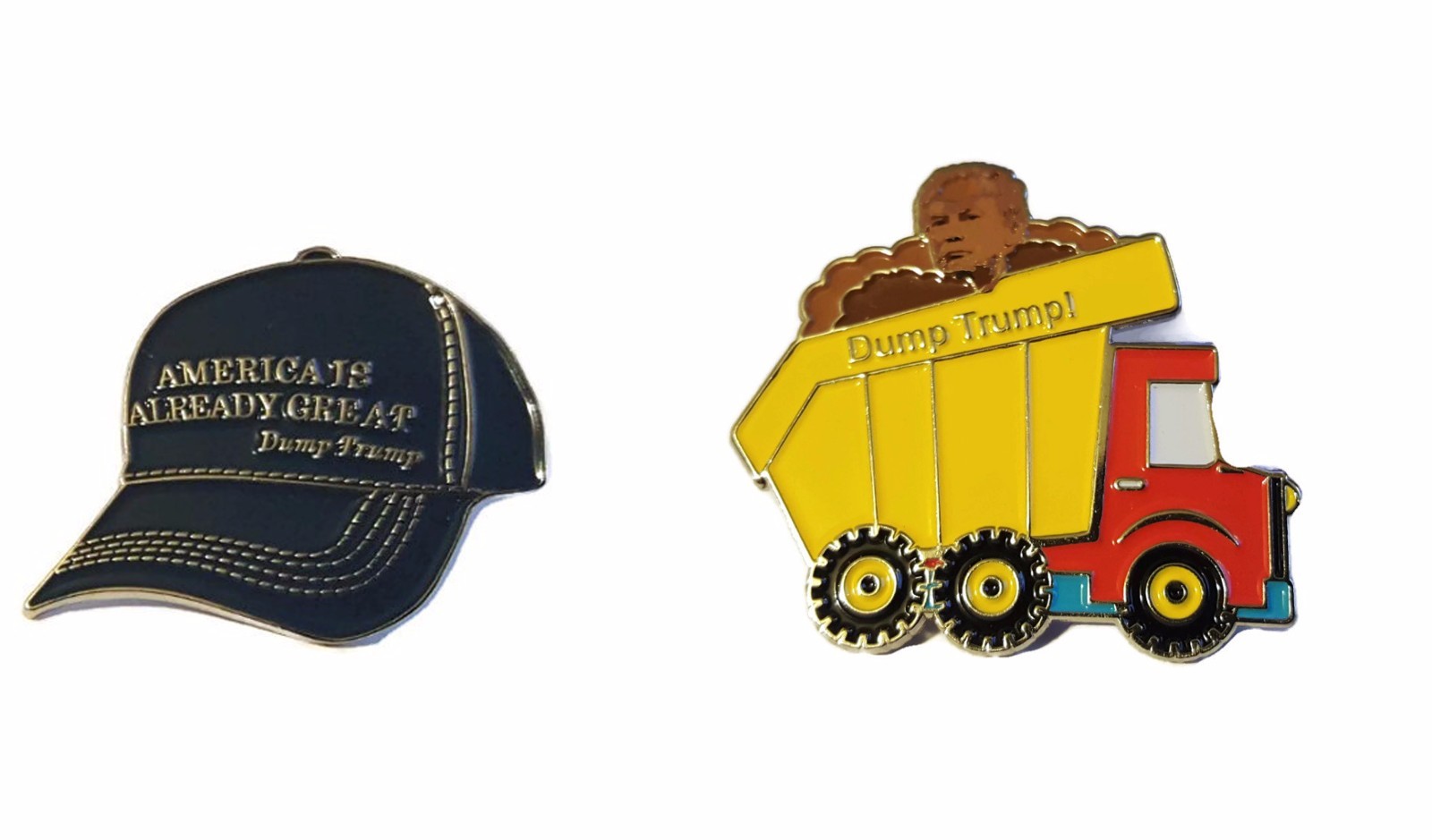 Anti Donald Trump Pins Dump Impeach President Political Presidential Not My
