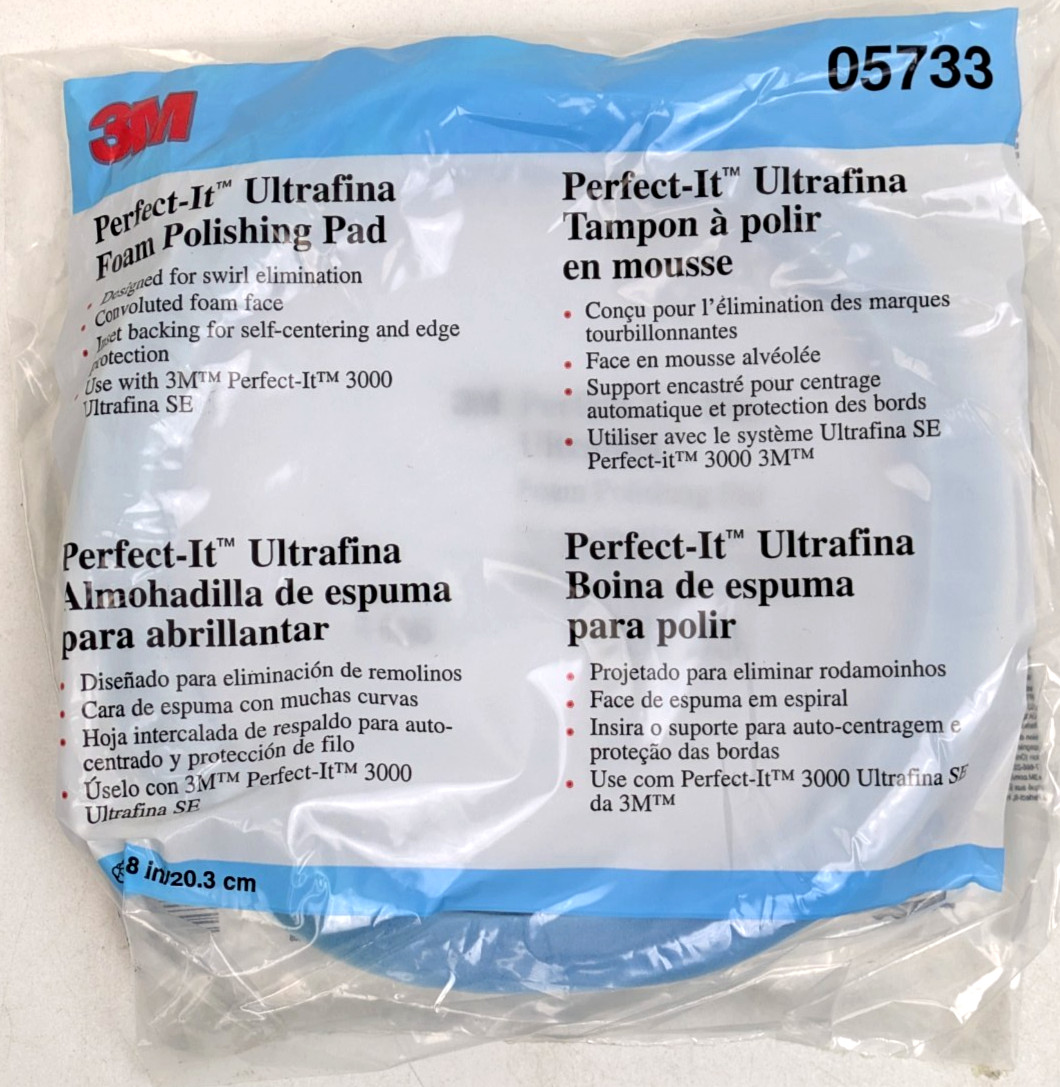3M Perfect-It Ultrafine Polishing Pad 05733 8 in Disc Auto Body Paint Repair NEW