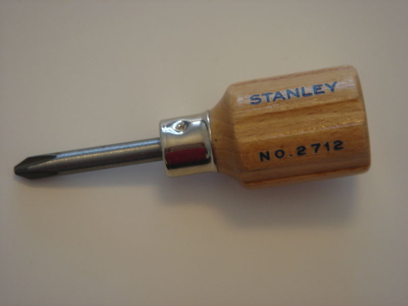 VTG STANLEY #2 PHILLIPS SCREWDRIVER WOOD STUBBY No2712 NOS RARE SCARCE MODEL NEW