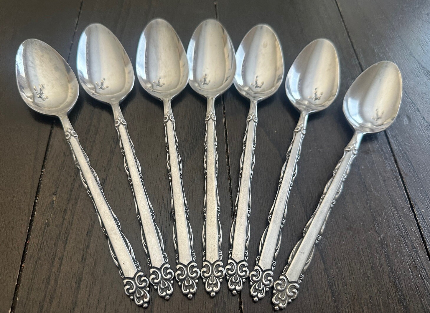Ekco Eterna Mary Ellen Table Spoon Stainless Flatware Japan Set Of 7