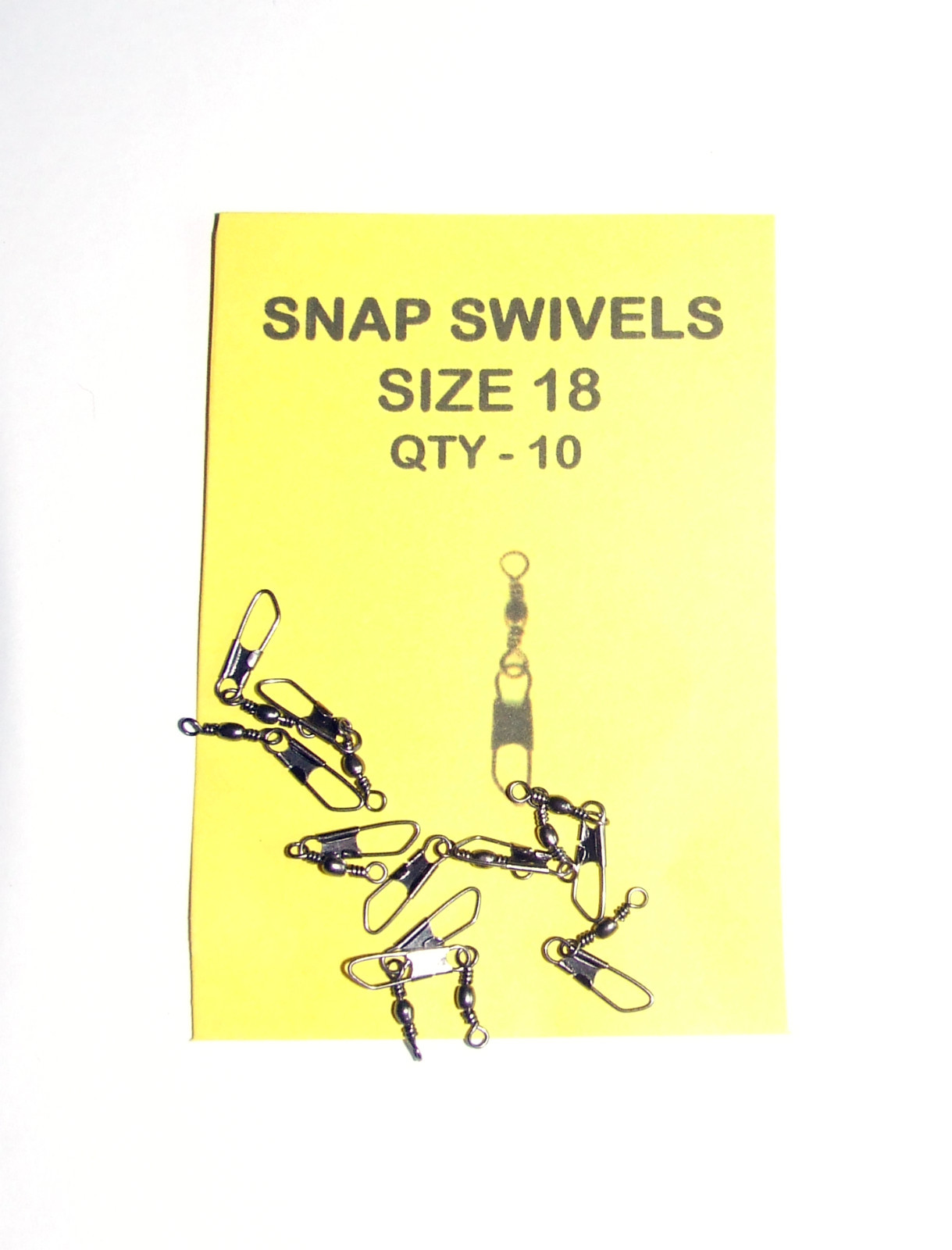 Snap Swivels Size 18  Pack 10 - Carp, Catfish, Pike, Sea Fishing etc