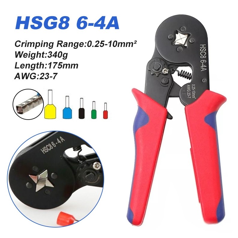 Ratchet Crimping Pliers Insulated Terminal Wire Cable Connector Crimper Tool US
