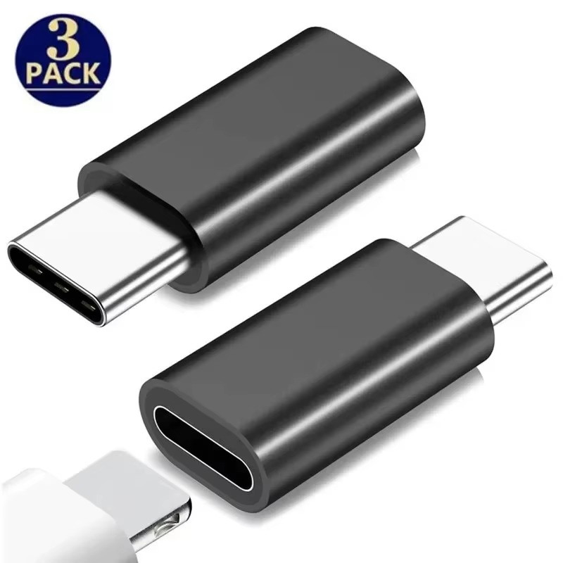 3PCS Female to USB C Male Adapter iPhone 15 Charging Data Sync