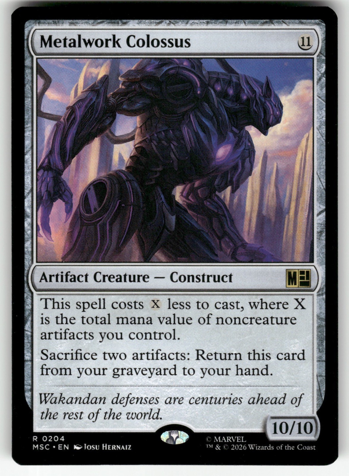Metalwork Colossus 204 Commander: Marvel Super Heroes Magic: The Gathering NM