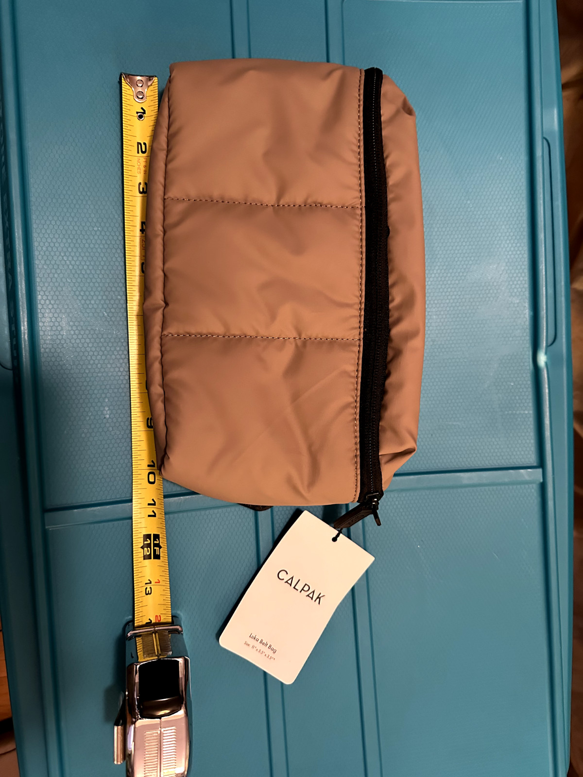 CALPAK NWT Chocolate 11" x 5.5" x 3.5" Travel/ Everyday 3.4 Liters Luka Belt Bag