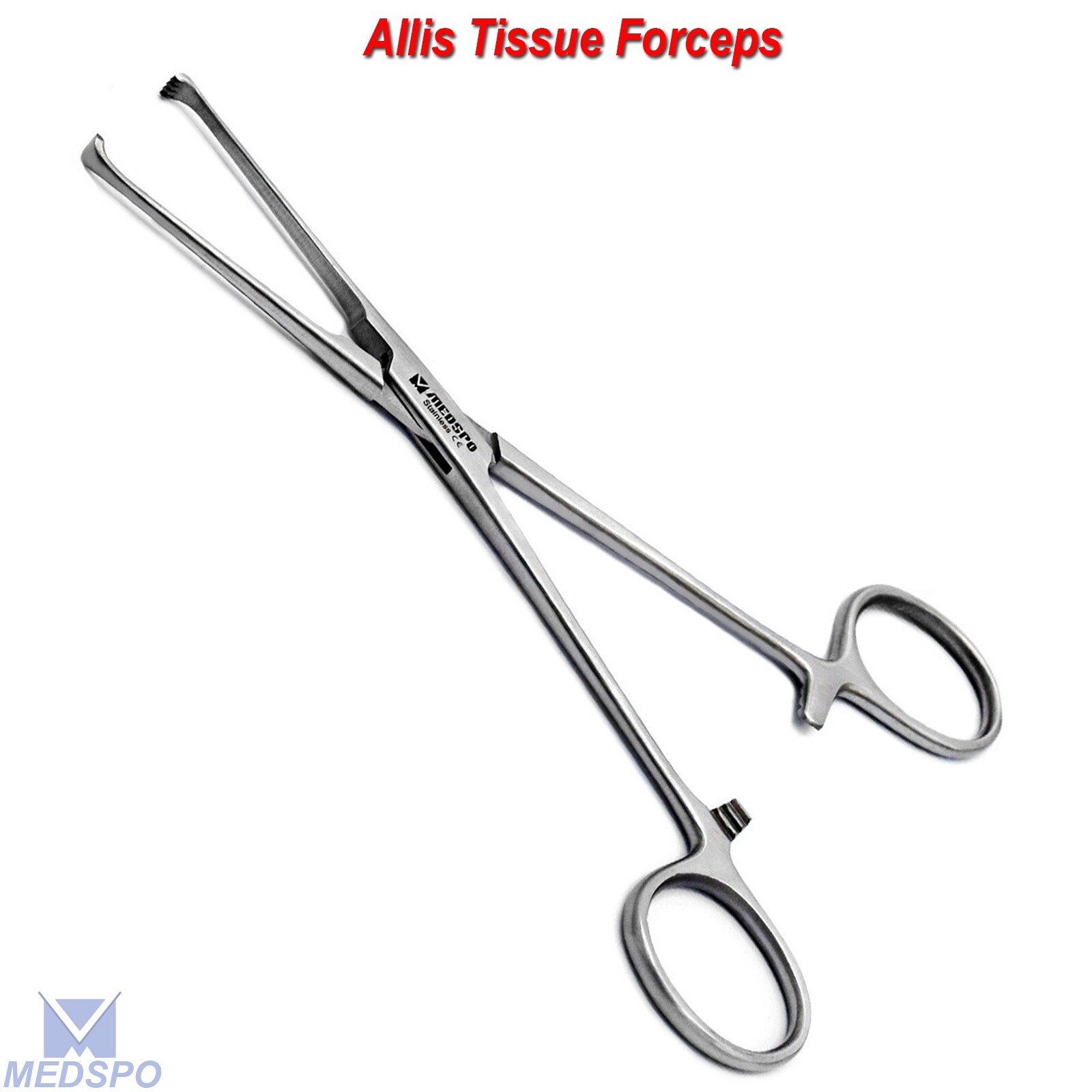 Hemostatic Grasping Allis Tissue Forceps Toothed Locking Surgical Instruments