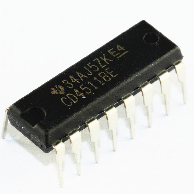 100pcs CD4511 CD4511BE 4511 CMOS BCD to 7 segment Latch Decoder IC NEW