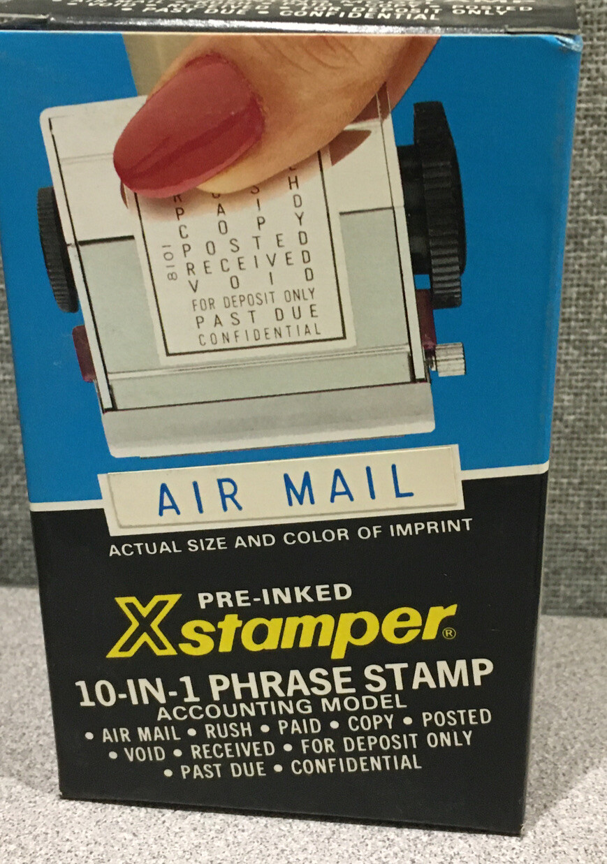 Xstamper  10 in 1 Phrase Stamp- #81013, Accounting Model- BLUE  INK
