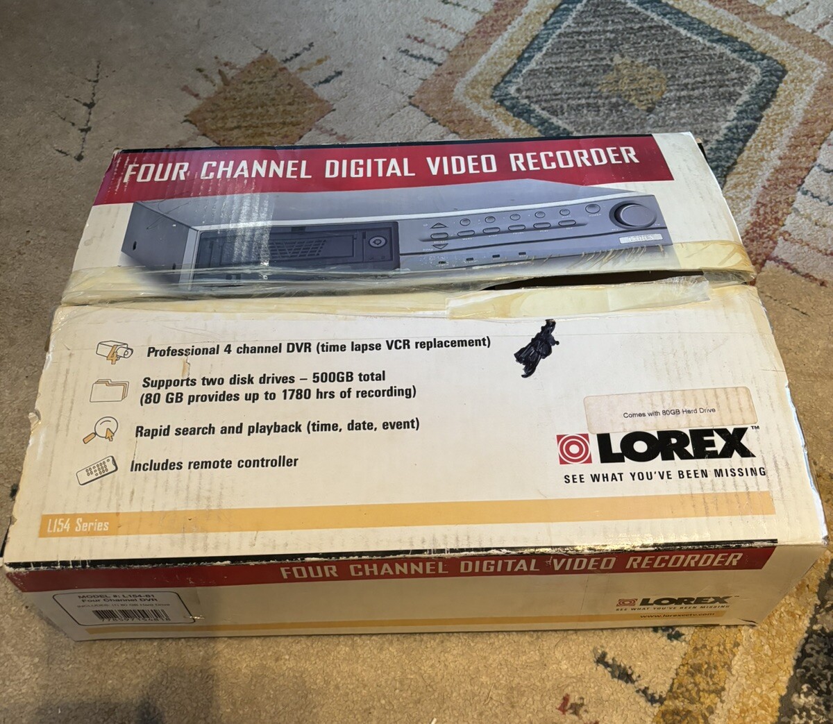 Lorex Four Channel Digital Video Recorder DVR L154-81 Open box 80gb Hard Drive